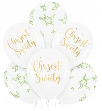 BALONY CHRZEST ŚWIĘTY GAŁĄZKI 6szt