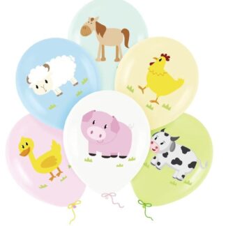 BALONY FARMA PASTEL 6szt