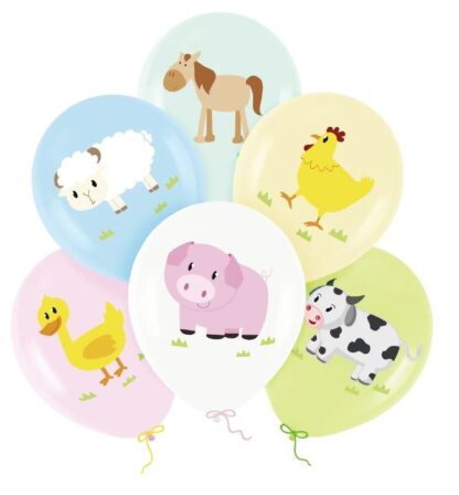 BALONY FARMA PASTEL 6szt