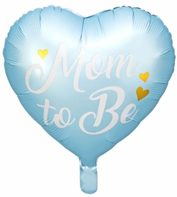 BALON FOLIOWY MOM TO BE NIEBIESKI 35cm