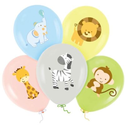 BALONY SAFARI PASTEL 5szt