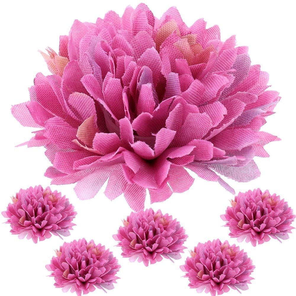 GŁÓWKA CHRYZANTEMA RÓŻOWY 5cm 6szt