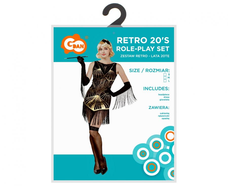 SUKIENKA FLAPPER  RETRO LATA 20-te rozm.M - obrazek 4