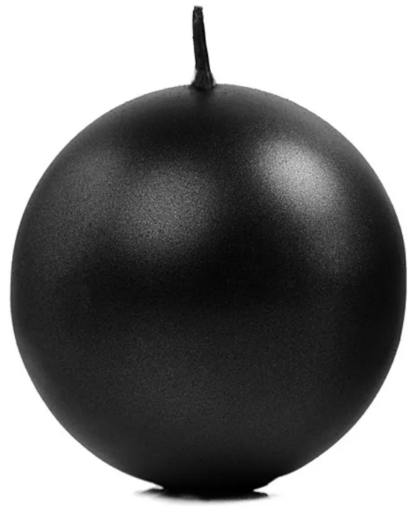 ŚWIECA KULA CZARNA 8cm 1szt