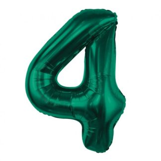 BALON CYFRA 4 85cm BUTELKOWA ZIELEŃ