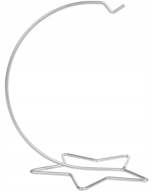 STOJAK DO BOMBKI GWIAZDKA SREBRNY 12cm