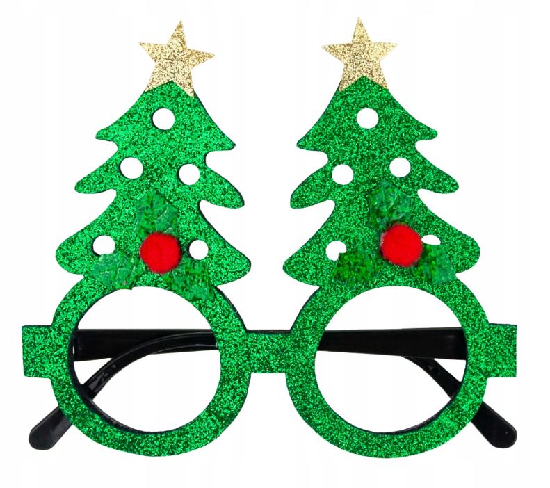OKULARY CHOINKI ZIELONE BROKATOWE
