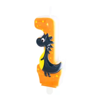 ŚWIECZKA DINOZAURY CYFRA 1