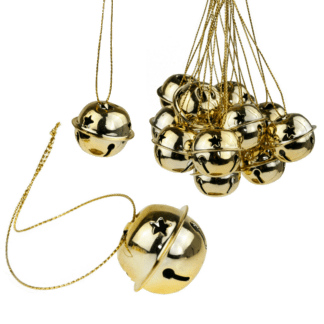 DZWONECZKI METALOWE ZŁOTE 3cm 12szt