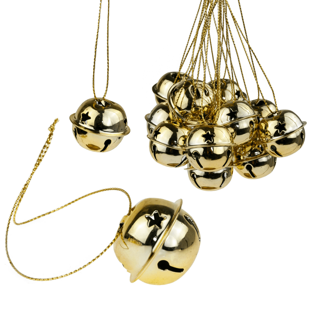 DZWONECZKI METALOWE ZŁOTE 3cm 12szt