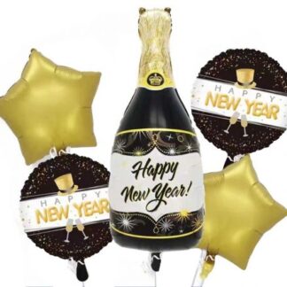 BALONY FOLIOWE HAPPY NEW YEAR 5szt