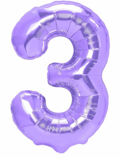 balon CYFRA 3 100cm FIOLETOWY