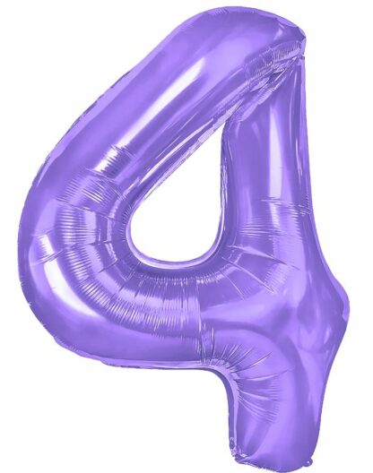 balon CYFRA 4 100cm FIOLETOWY