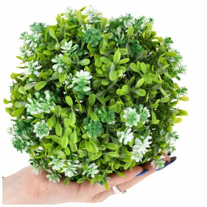 KULA BUKSZPAN KWIATKI BIAŁE 18cm