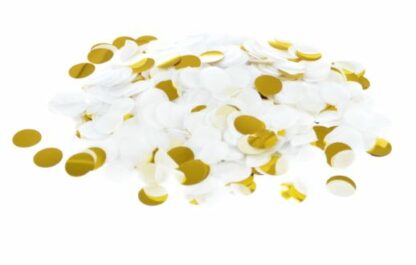 KONFETTI BIAŁE ZŁOTE MIX