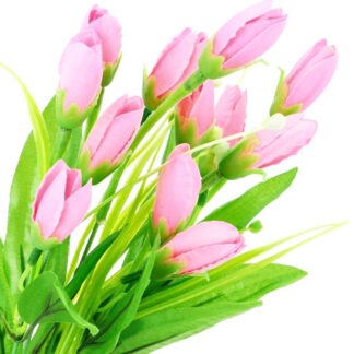 BUKIET MINI TULIPANKI RÓŻOWE 40cm