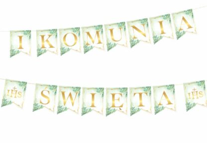 BANER I KOMUNIA ŚWIĘTA LISTKI 240cm