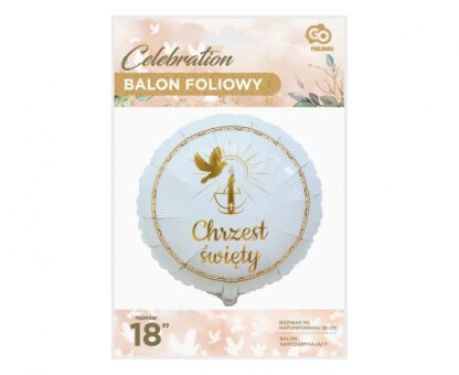 BALON FOLIOWY GOŁĄB ŚWIECA KOŁO 18″ - obrazek 2