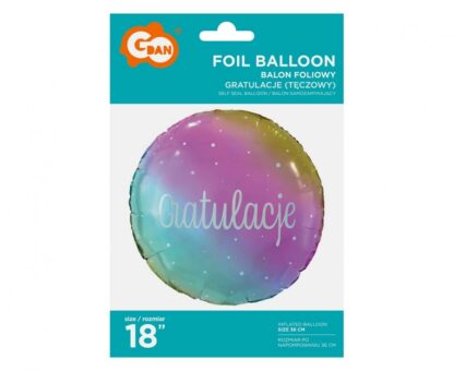 BALON FOLIOWY GRATULACJE 18" - obrazek 2