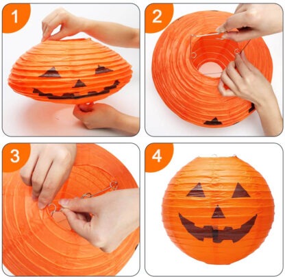 WISZĄCY LAMPION PAPIEROWY DYNIA HALLOWEEN - obrazek 4