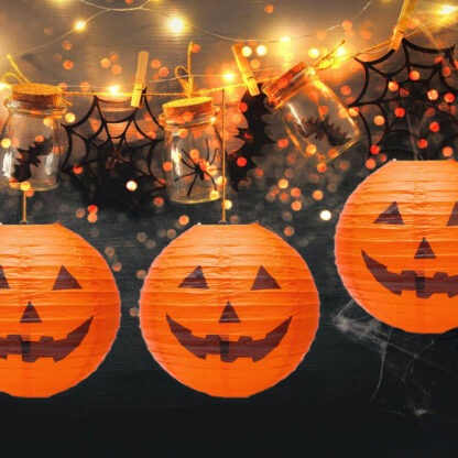 WISZĄCY LAMPION PAPIEROWY DYNIA HALLOWEEN - obrazek 6