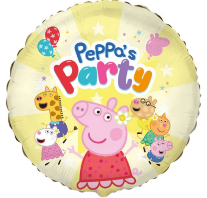 BALON FOLIOWY PEPPA'S PARTY ŻÓŁTY 18”