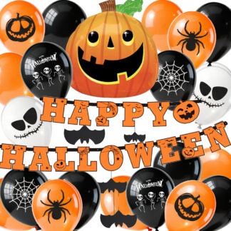 ZESTAW DEKORACJI NA HALLOWEEN / DYNIE I NIETOPERZE