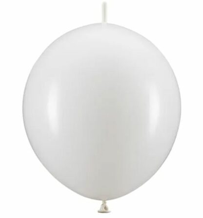 BALONY Z ŁĄCZNIKIEM BIAŁY 33cm 20szt