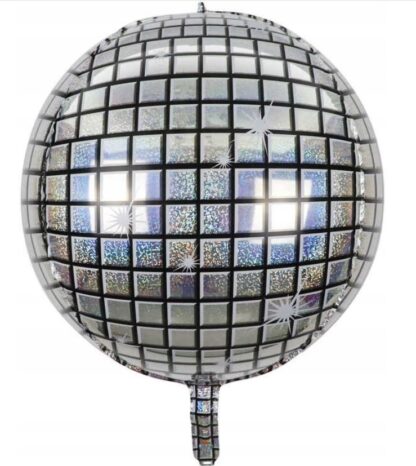 BALON FOLIOWY KULA DISCO SREBRNA 55cm