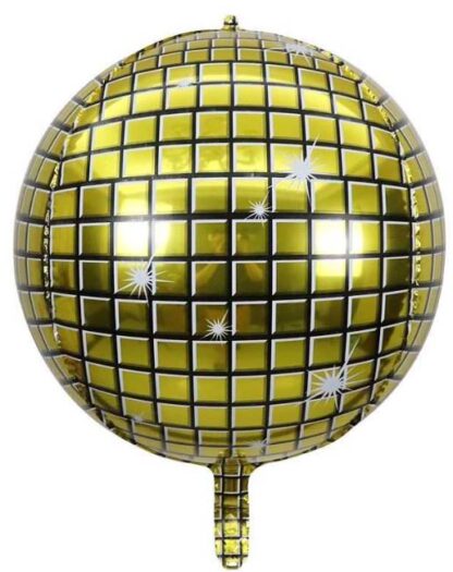 BALON FOLIOWY KULA DISCO ZŁOTA 55cm