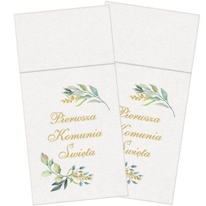 SERWETKI KOMUNIJNE NA SZTUĆCE BOHO 25szt.
