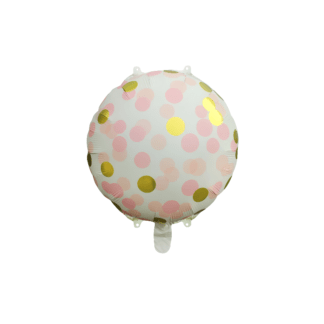 BALON FOL KOŁO KONF ZŁ/RÓŻ 45cm