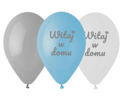 BALONY WITAJ W DOMU NIEBIESKIE 6szt - obrazek 2