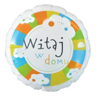 BALON FOLIOWY KOŁO WITAJ W DOMU 45cm