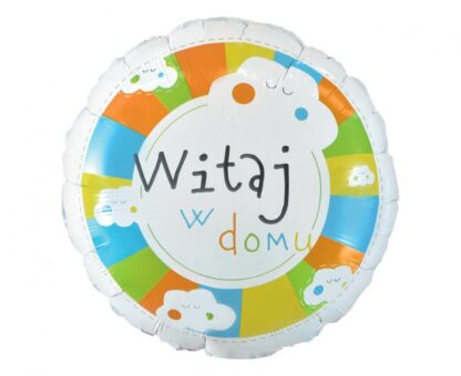 BALON FOLIOWY KOŁO WITAJ W DOMU 45cm