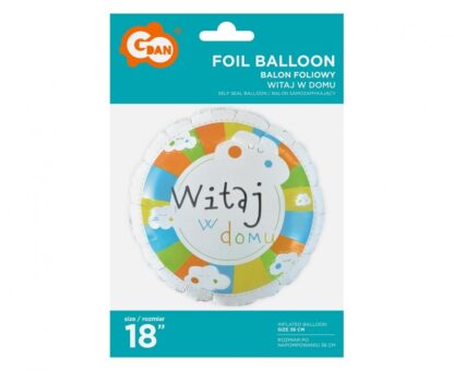 BALON FOLIOWY KOŁO WITAJ W DOMU 45cm - obrazek 2