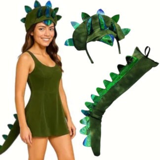 ZESTAW DINOZAUR ZIELONY 2el