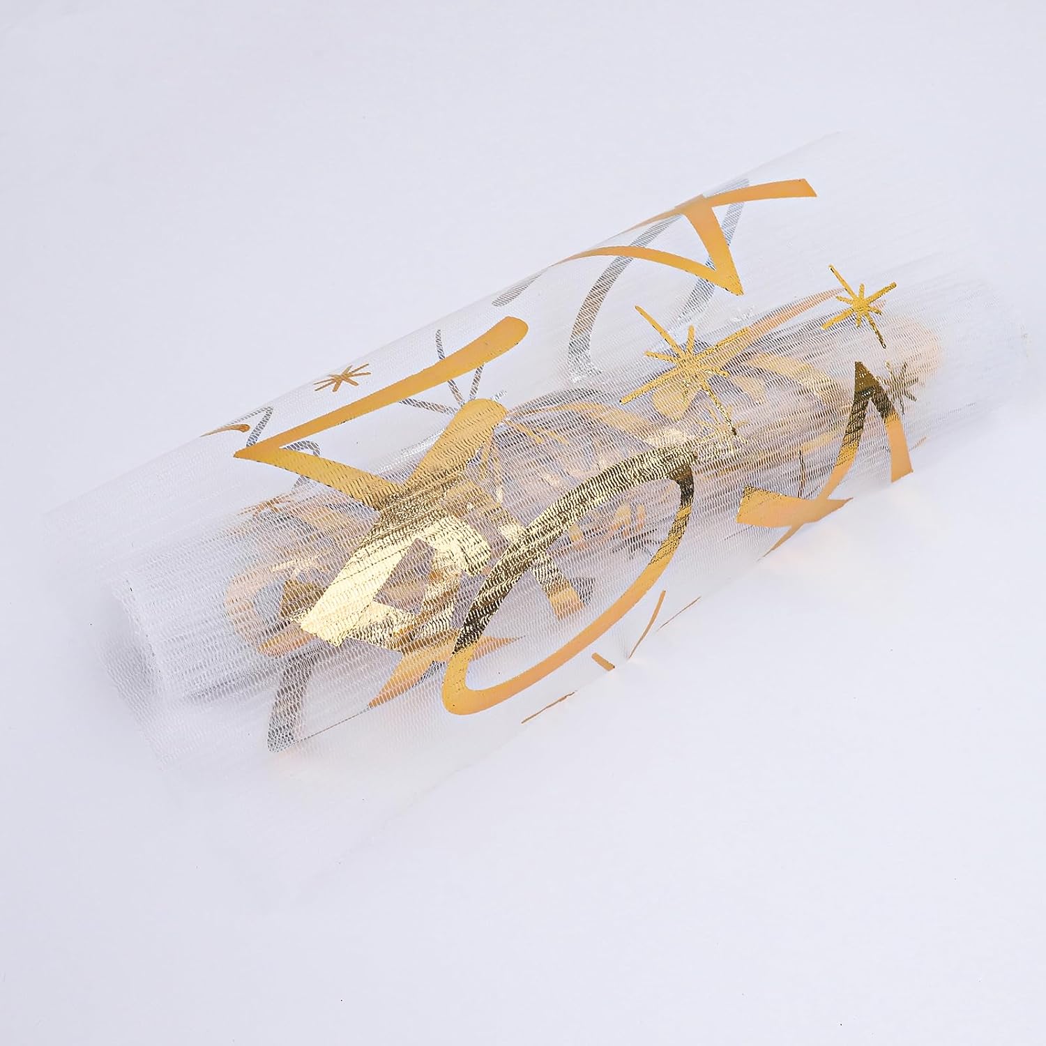 BIEŻNIK ORGANZA ZŁOTA 40 URODZINY 28x275cm - obrazek 2