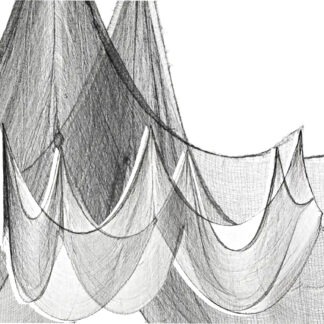 AŻUROWY MATERIAŁ PŁACHTA / kolor: CZARNY / wym. 72 x 980cm
