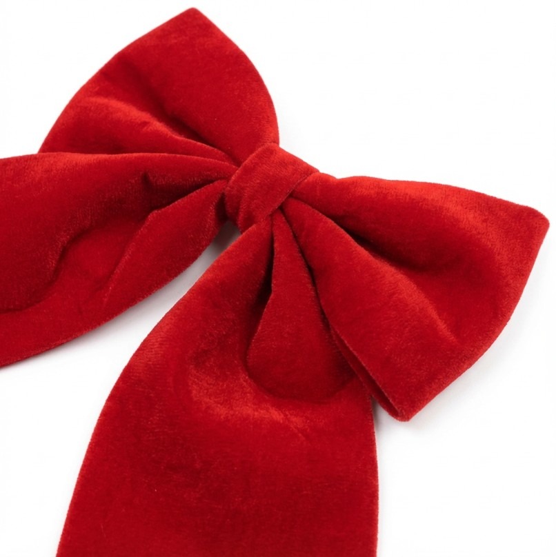 KOKARDA DEKORACYJNA CZERWONA 30cm - obrazek 2