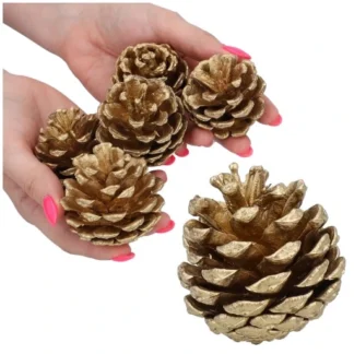 SZYSZKI ZŁOTE 4-5cm 5szt