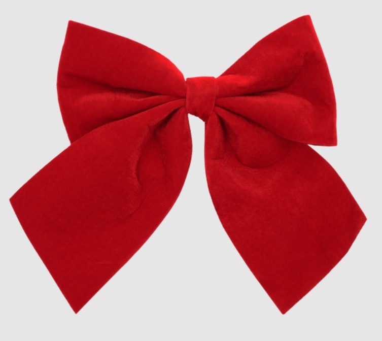 KOKARDA DEKORACYJNA CZERWONA 30cm - obrazek 3