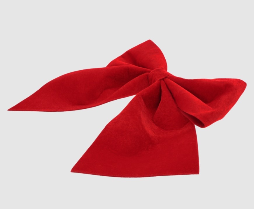 KOKARDA DEKORACYJNA CZERWONA 30cm - obrazek 4