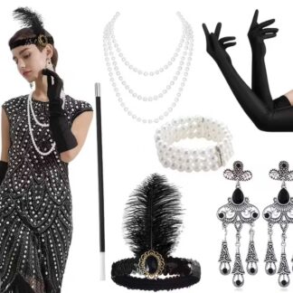 ZESTAW RETRO LATA 20 DAMSKI 6 el.