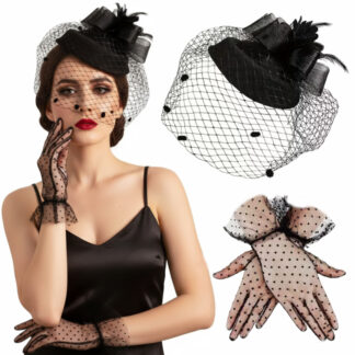 ZESTAW RETRO LATA 20 FASCYNATOR RĘKAWICZKI 2 el.