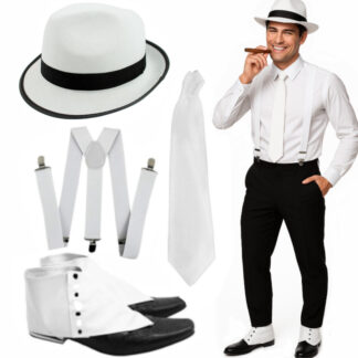 ZESTAW MĘSKI RETRO BIAŁY