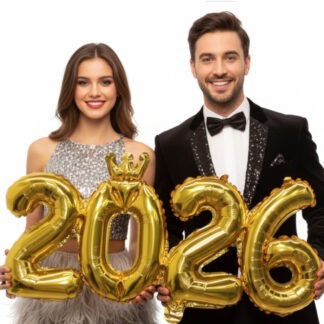 BALON FOLIOWY 2026 KORONA ZŁOTY