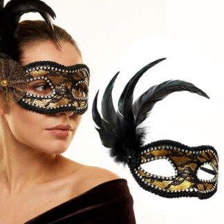 MASKA WENECKA PIÓRA NATURALNE