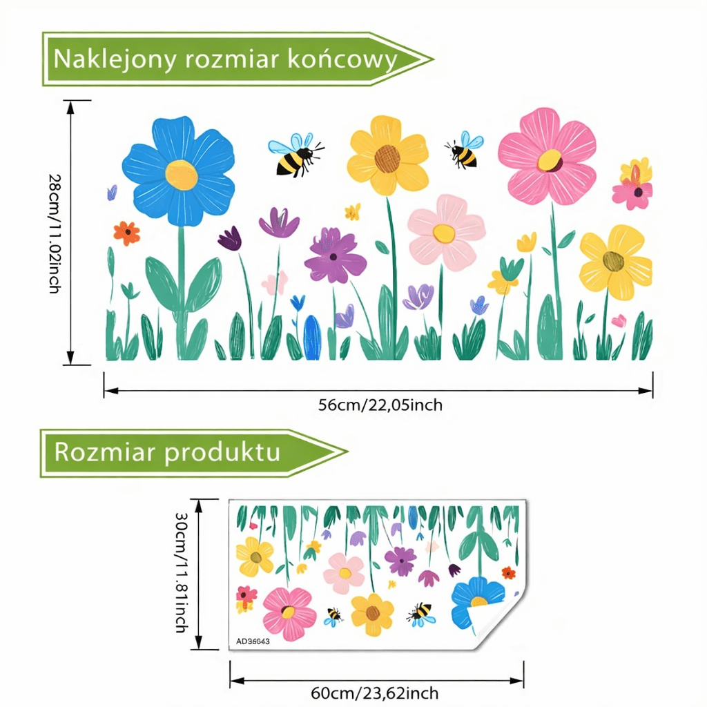 NAKLEJKI NA OKNO KWIATKI WIOSNA 30x60cm - obrazek 5