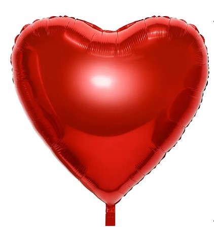 BALON FOLIOWY SERCE CZERWONE 60cm - obrazek 2